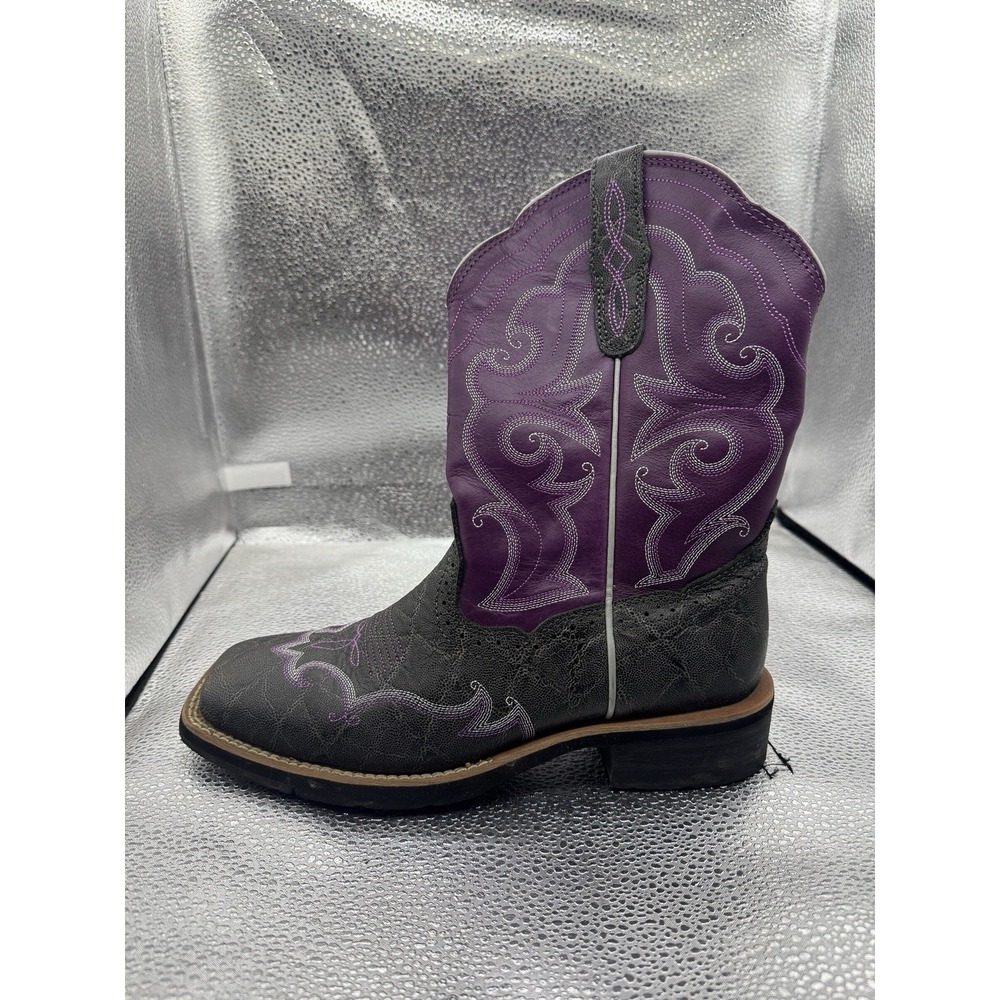 Ariat Women Boots Purple And Black Western Style Size 9B